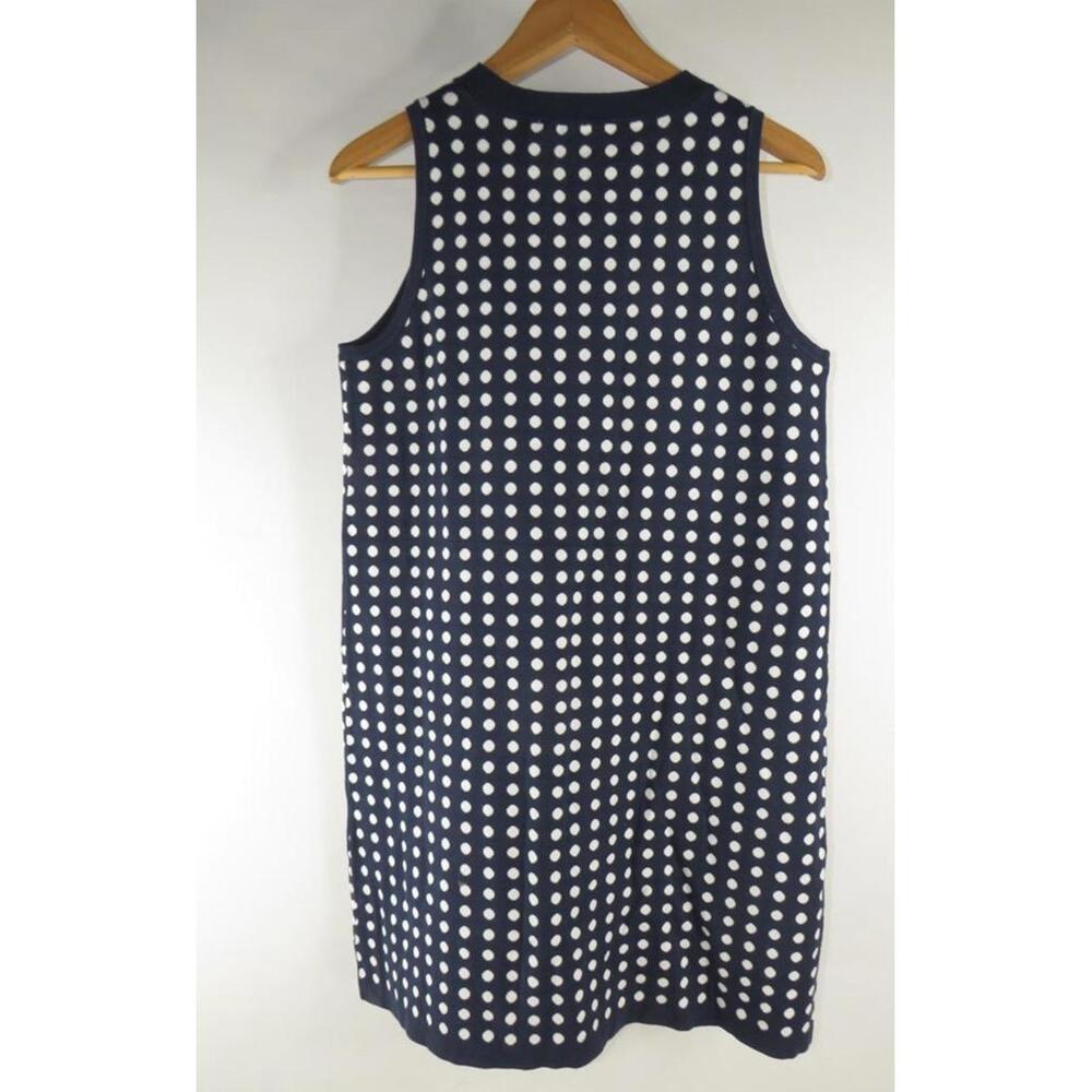 Ann Taylor Loft Sweater Dress Women’s Medium Blue/Wht Polka Dot NWT - Picture 4 of 7